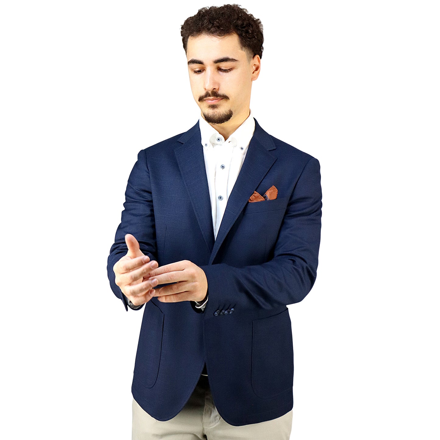 Blazer Jacket Unlined - Semi Slim Fit 602626 Padovat ORION 10 Navy