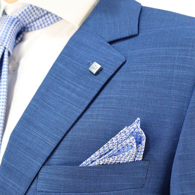 Men's Suit Blue Trevira (Trev./Wool/Visc./Spandex) Semi-Slim Fit S24LU1591200 SUIT 91200