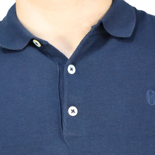 Men's Cotton Polo Dark Blue 6550041U
