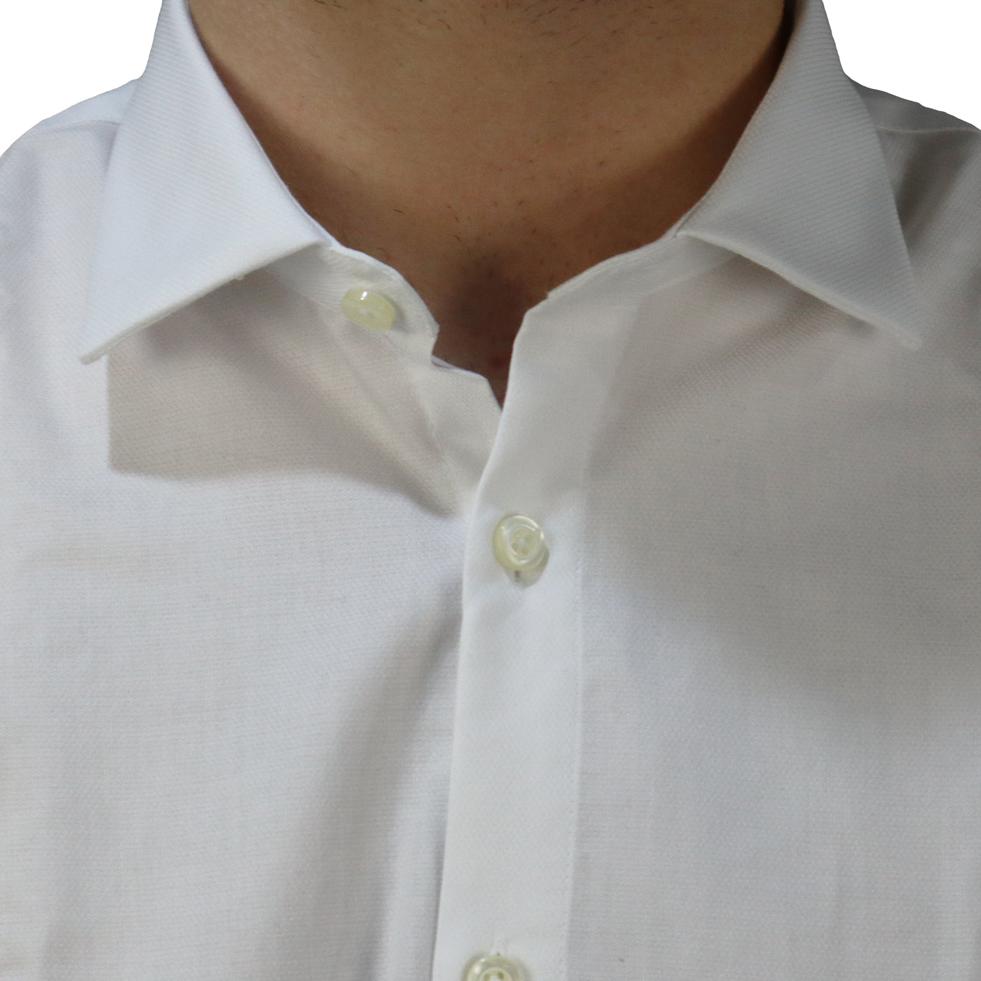 Men's White Cotton Slim Fit Shirt 32-200068 Rice