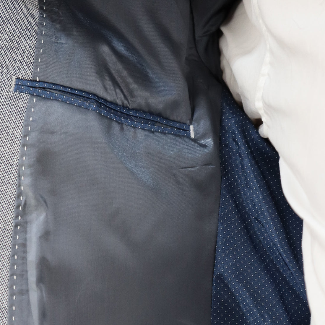 Suit Men's Desaturated Blue (Ter/Visc/Linen/El) Semi-Slim Fit 06.33 Linen Look SUIT