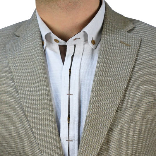 Σακάκι Ανδρικό Μπεζ (Tery/Rayon/Spandex) Semi Slim Fit 502608 BEIGE