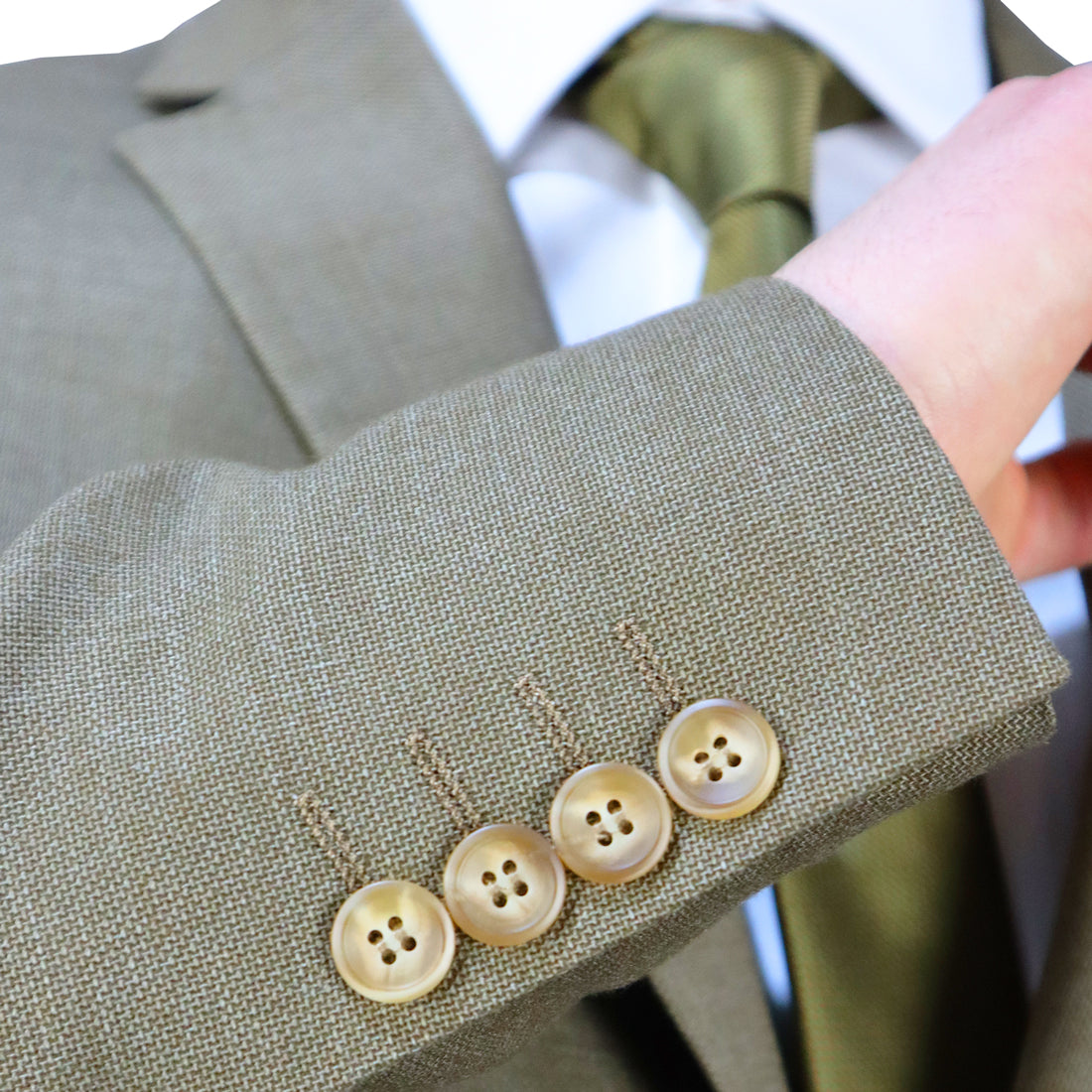 Men's Suit Beige (Tery/Rayon/Spandex) Semi-Slim Fit 502623