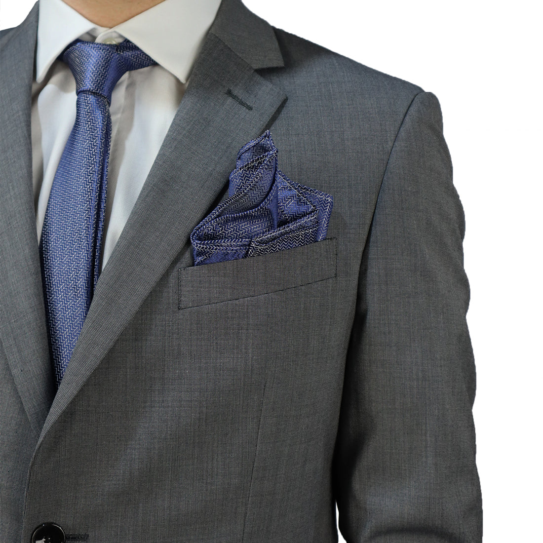 Men's Suit Grey (Tery/Rayon/Spandex) Semi-Slim Fit 502627 1-GREY