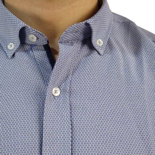 Πουκάμισο Γαλάζιο με Λευκό Μοτίβο 5150 5