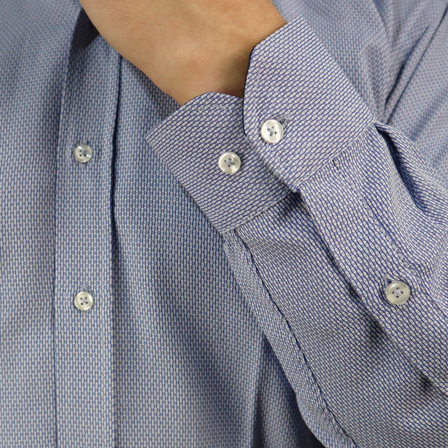 Πουκάμισο Γαλάζιο με Λευκό Μοτίβο 5150 5