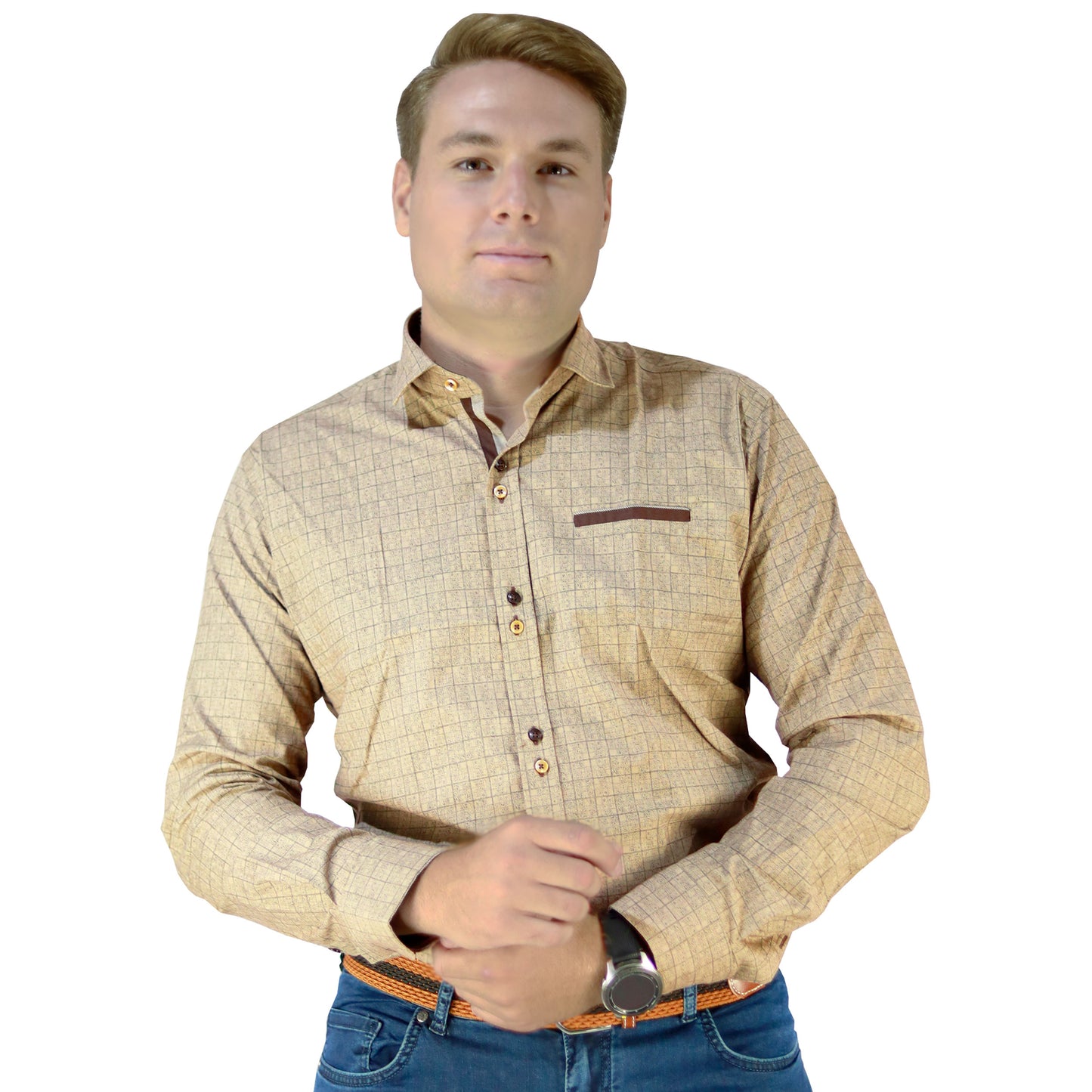 Πουκάμισο Μπεζ 7600 10