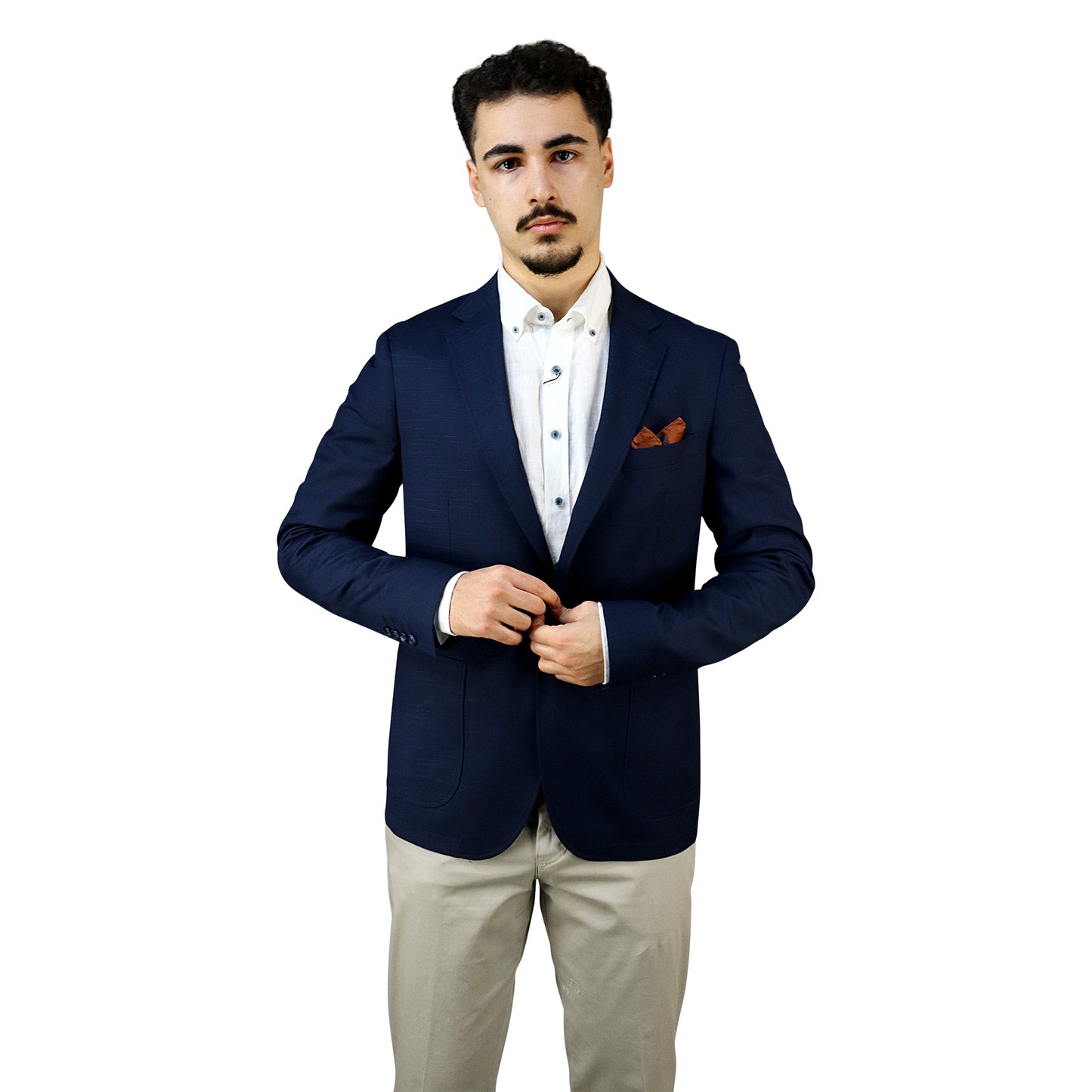 Blazer Jacket Unlined - Semi Slim Fit 602626 Padovat ORION 10 Navy