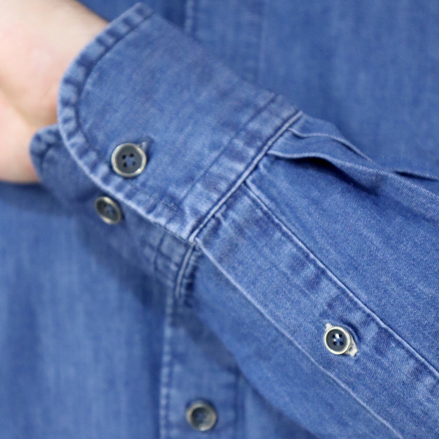 Denim Chambray Shirt Tiago HENRY COTTONS 0297 Blue