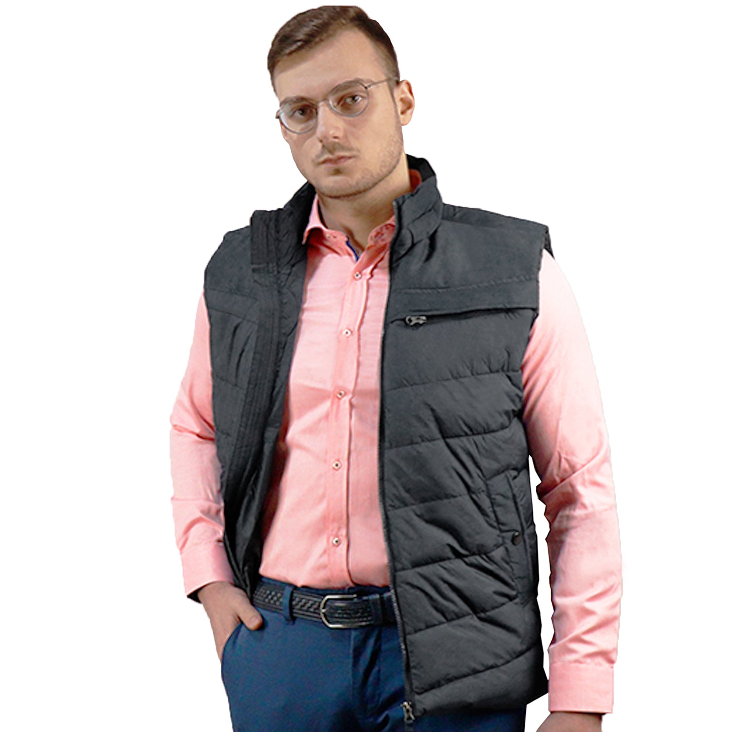 Sleeveless Jacket Blue 11-200003 DARK NAVY