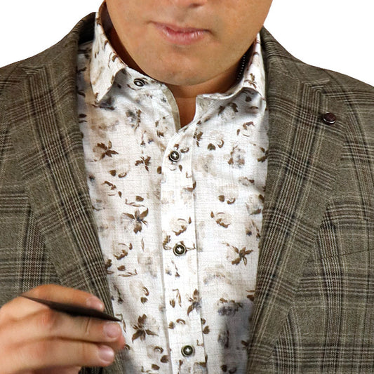 Beige Checkered Jacket 101331