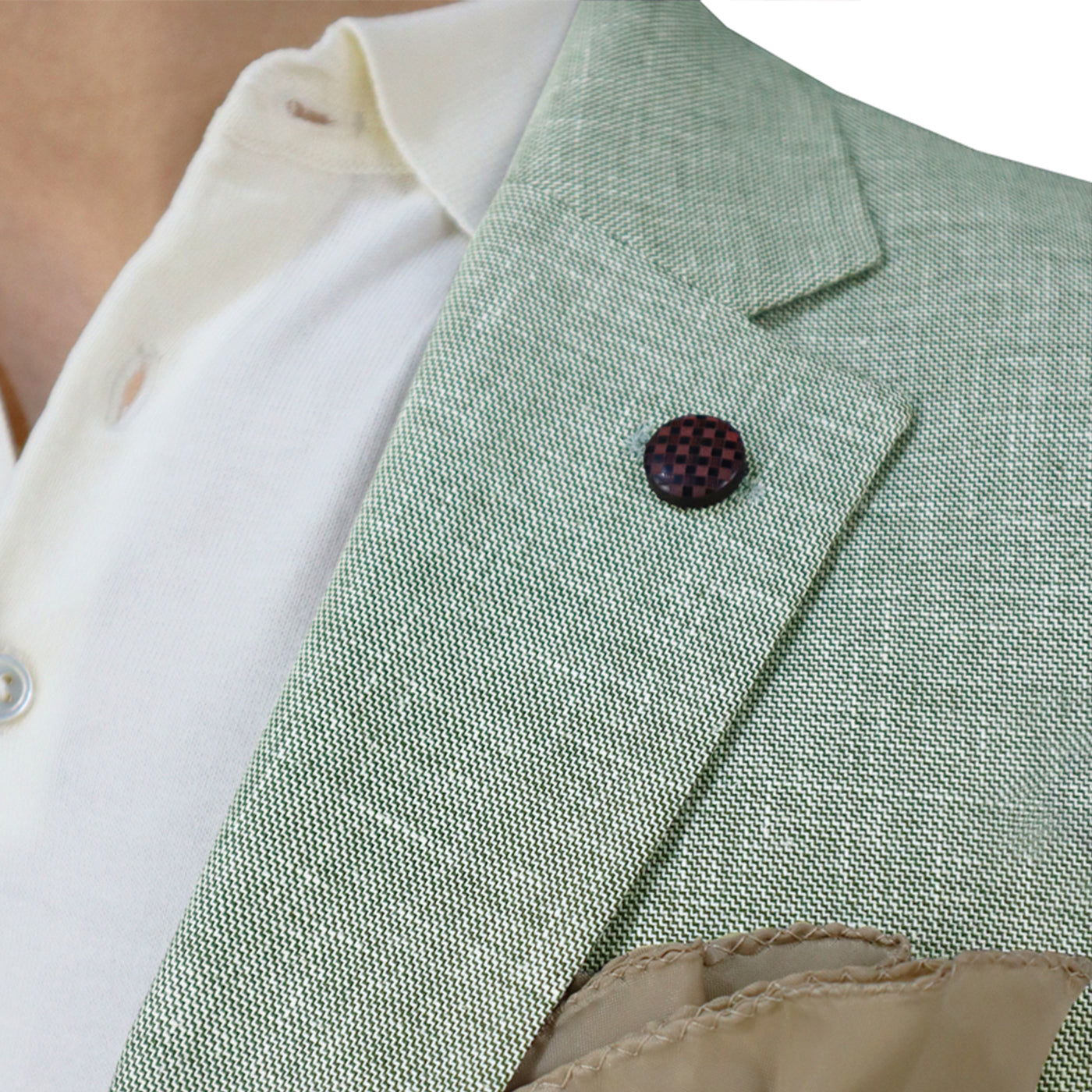 Men's Suit Desaturated Green (Ter/Visc/Linen/El) Semi-Slim Fit 06.33 Linen Look SUIT