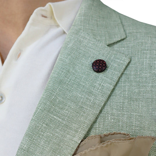 Men's Suit Desaturated Green (Ter/Visc/Linen/El) Semi-Slim Fit 06.33 Linen Look SUIT