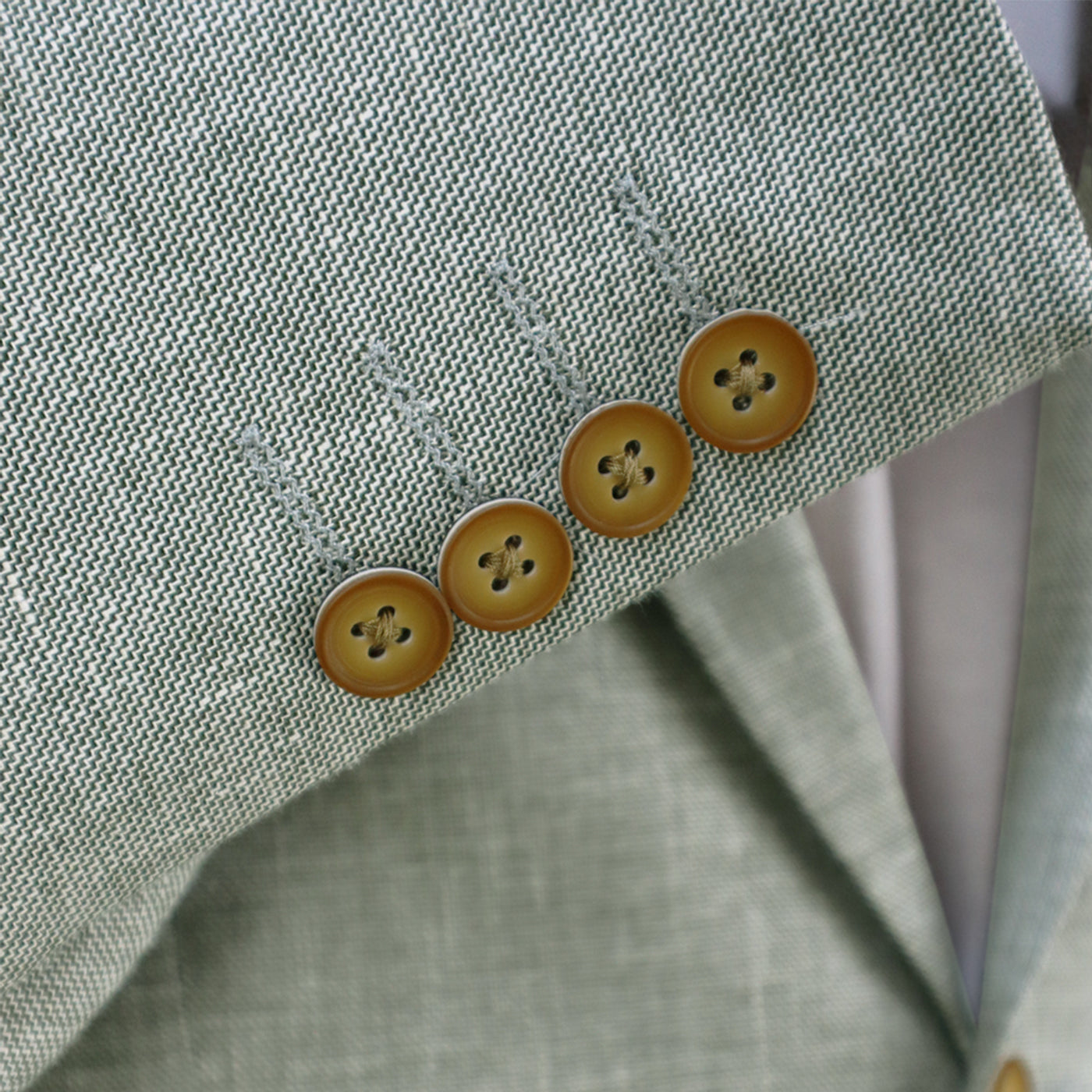 Men's Suit Desaturated Green (Ter/Visc/Linen/El) Semi-Slim Fit 06.33 Linen Look SUIT