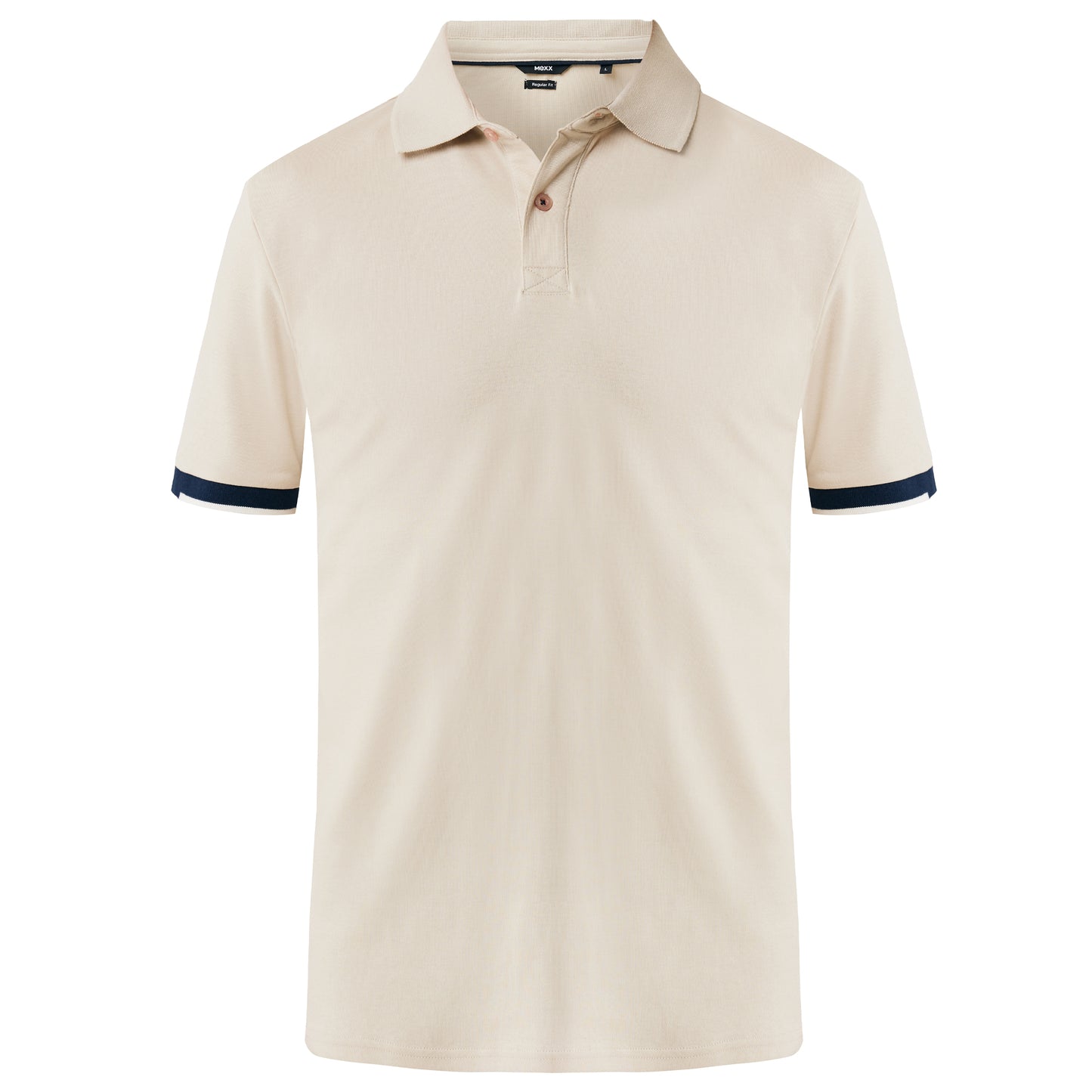 Cotton Polo Shirt Beige MF007100351M MEXX 144501-Greyish Sand