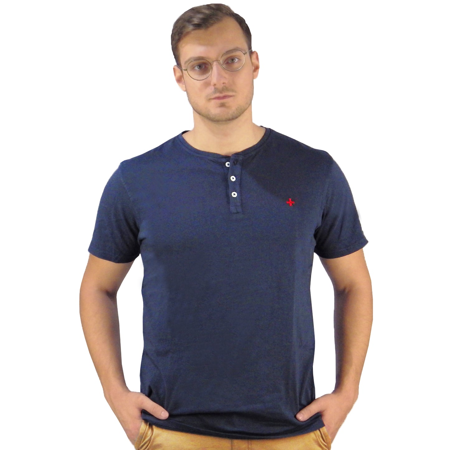 Cotton T-Shirt Blue ZU0328