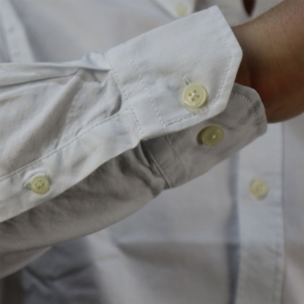 Shirt Men White Cotton Semi-Slim Fit 32-200075 John Solid