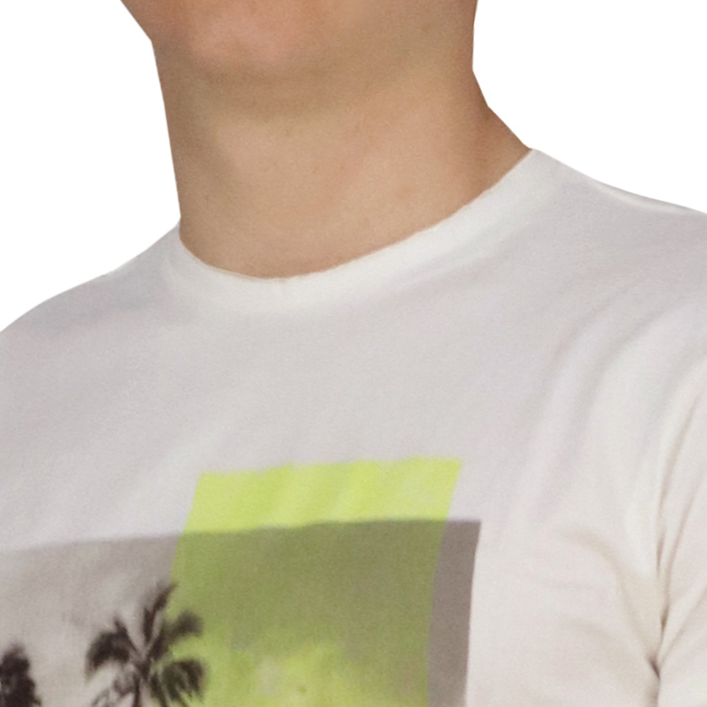 Men's Short Sleeve T-Shirt White with Print