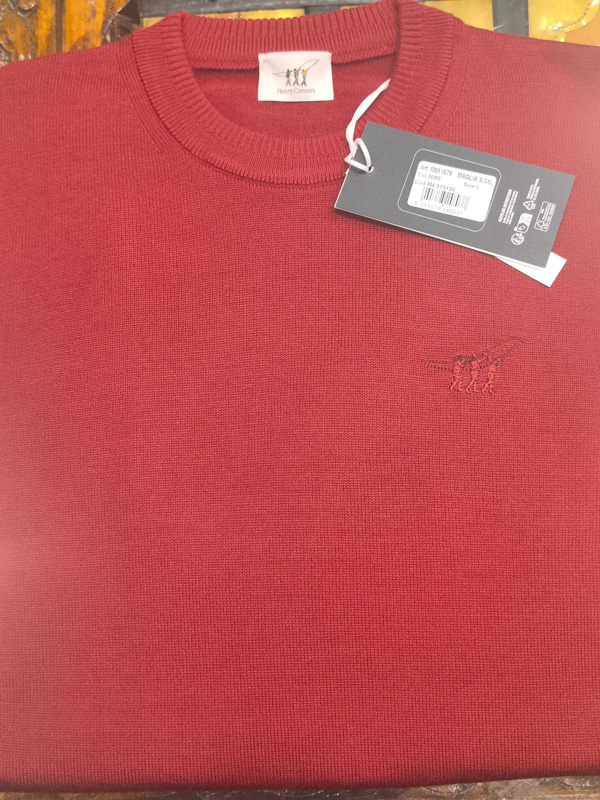 Μπλούζα Μάλλινη Round Neck HC-4 M651079 Maglia W26 HENRY COTTON'S