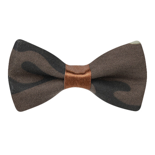 Satin Bow Tie 0501009 BROWN BLACK