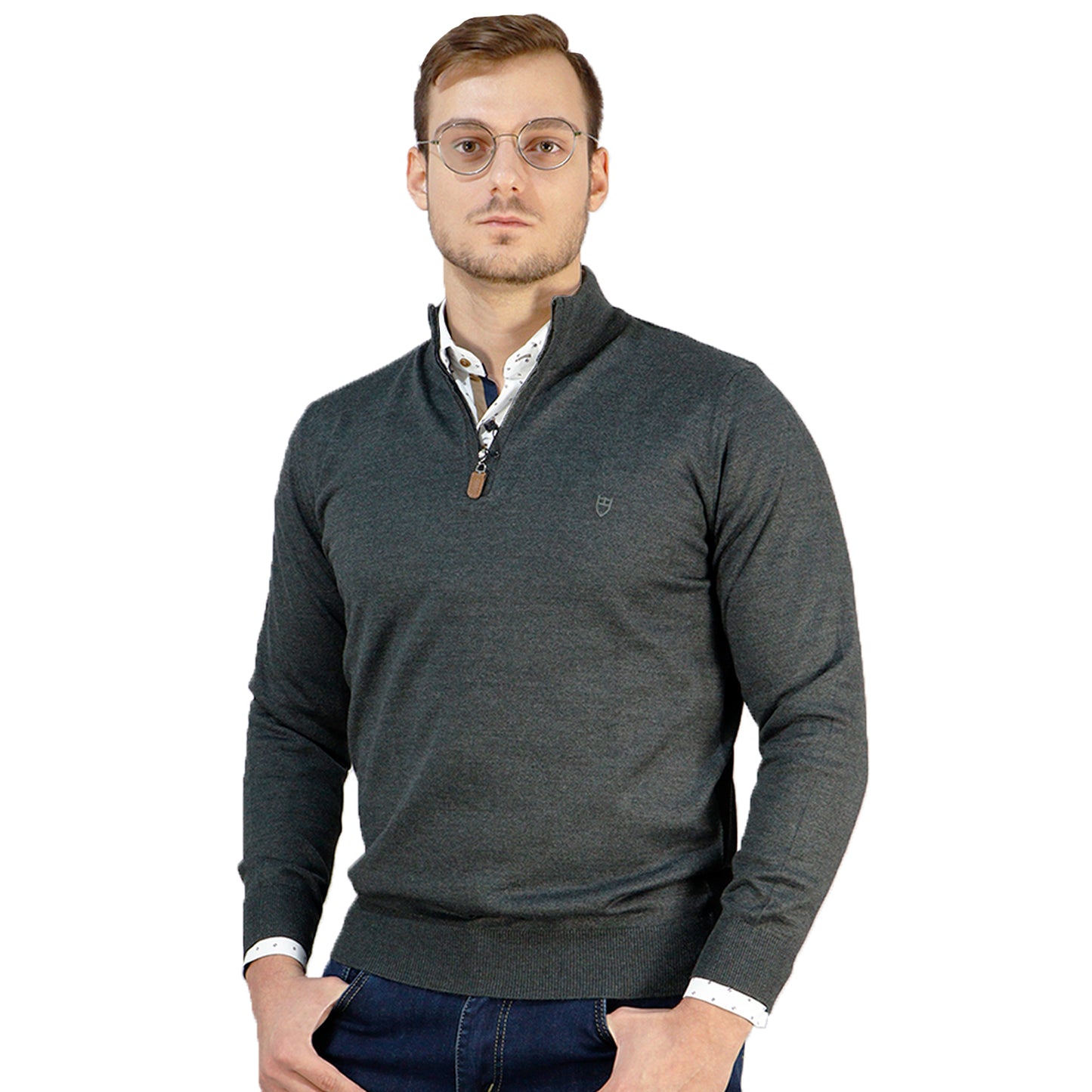 Knitted Wool Blouse Zipper 0201002