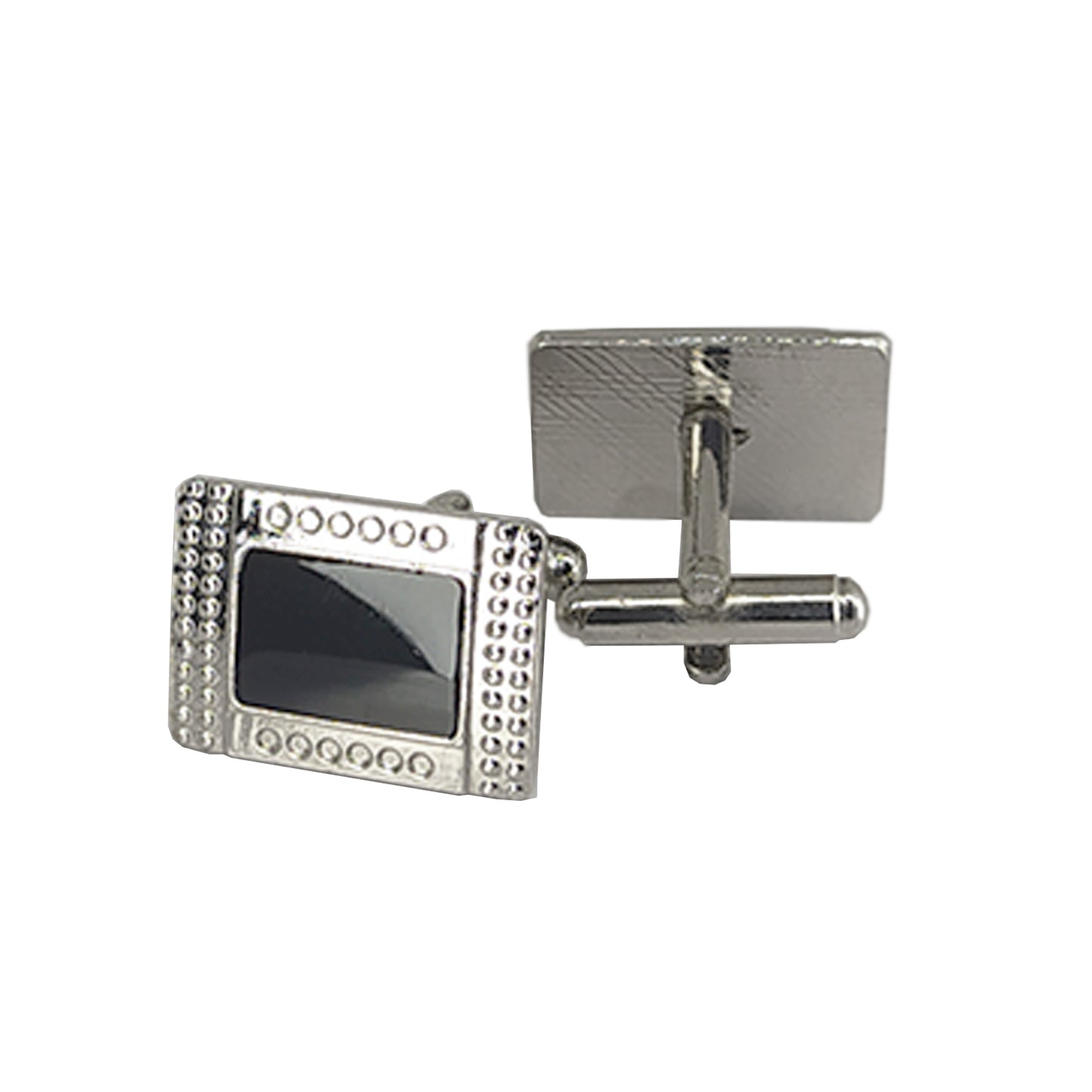 Silver & Black Cufflinks 0600017-2800 SB