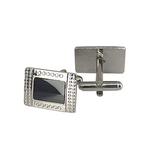 Silver & Black Cufflinks 0600017-2800 SB