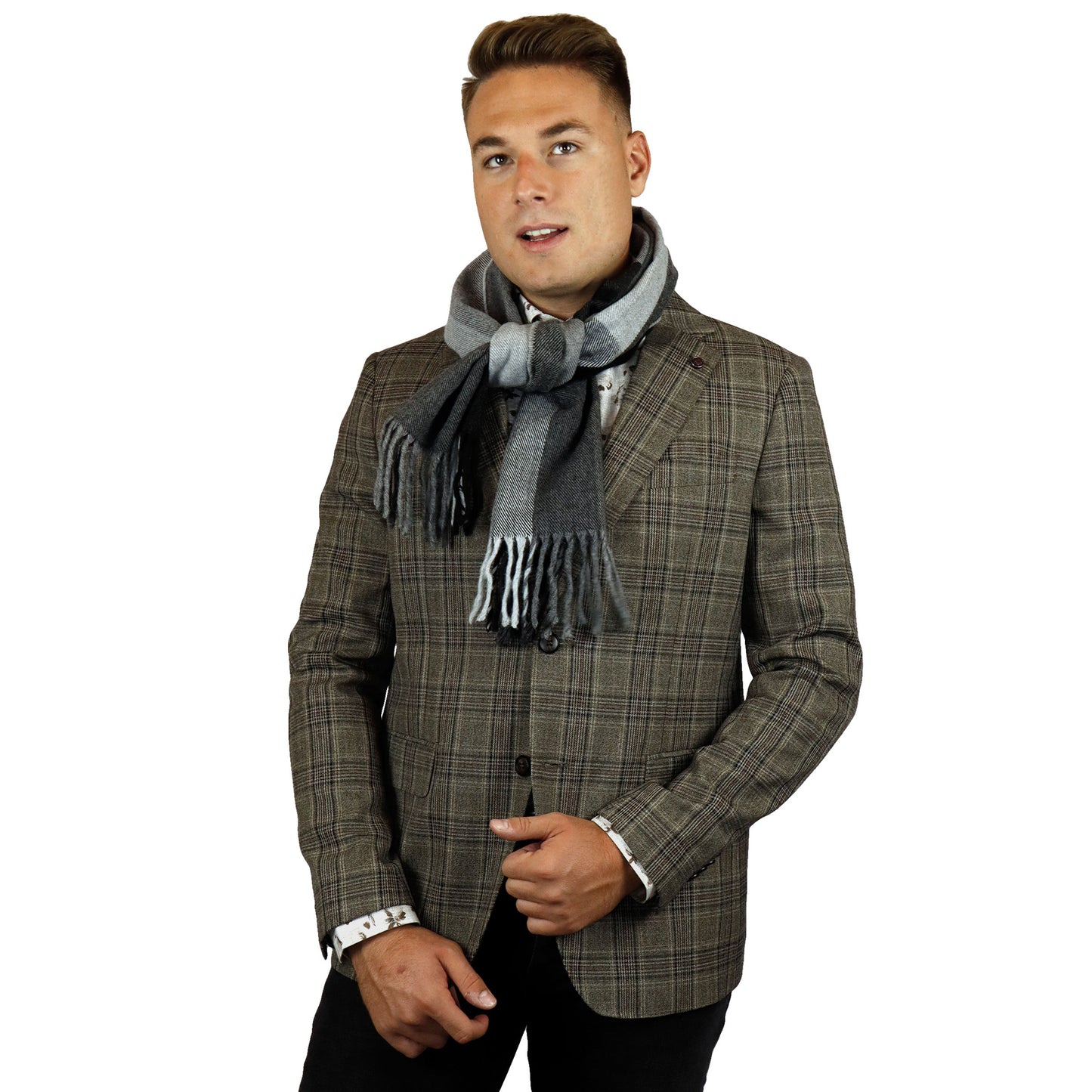 Beige Checkered Jacket 101331