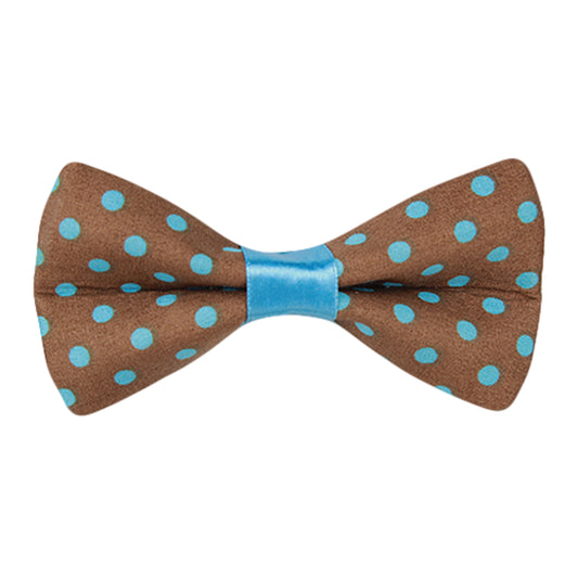 Brown Polka Dots Bow Tie 0501009 BROWN BLUE