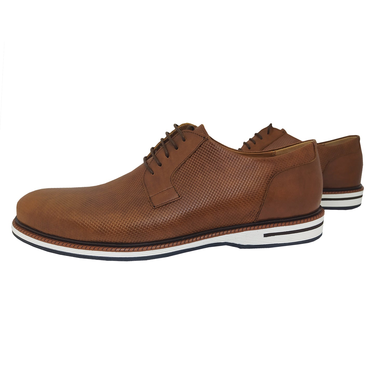 Handmade Lace Ups 811 TABAC Leather Shoes