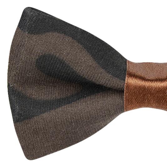 Satin Bow Tie 0501009 BROWN BLACK