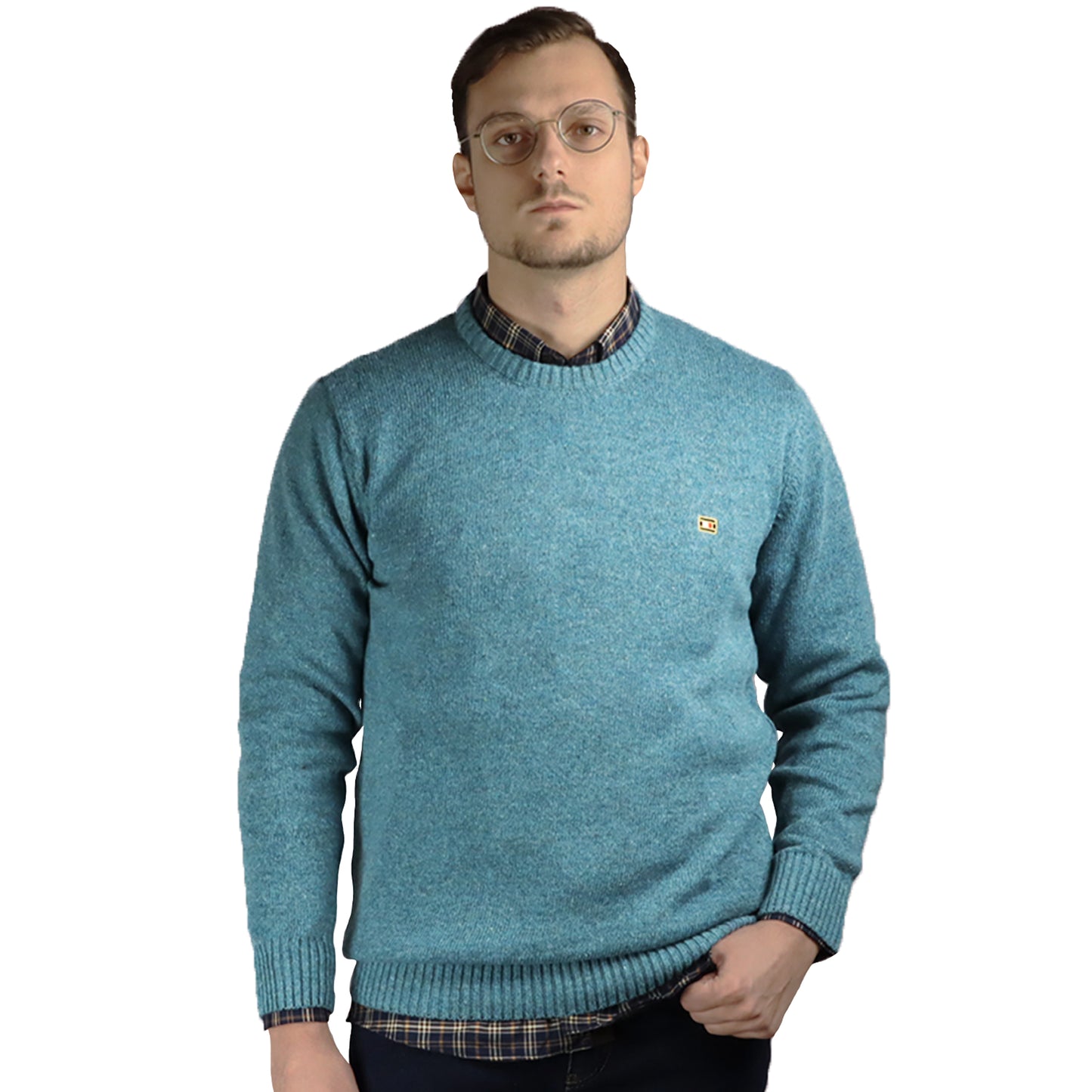 Men's Blue (Turquoise) Woolen Blouse 2428 TURQUOISE