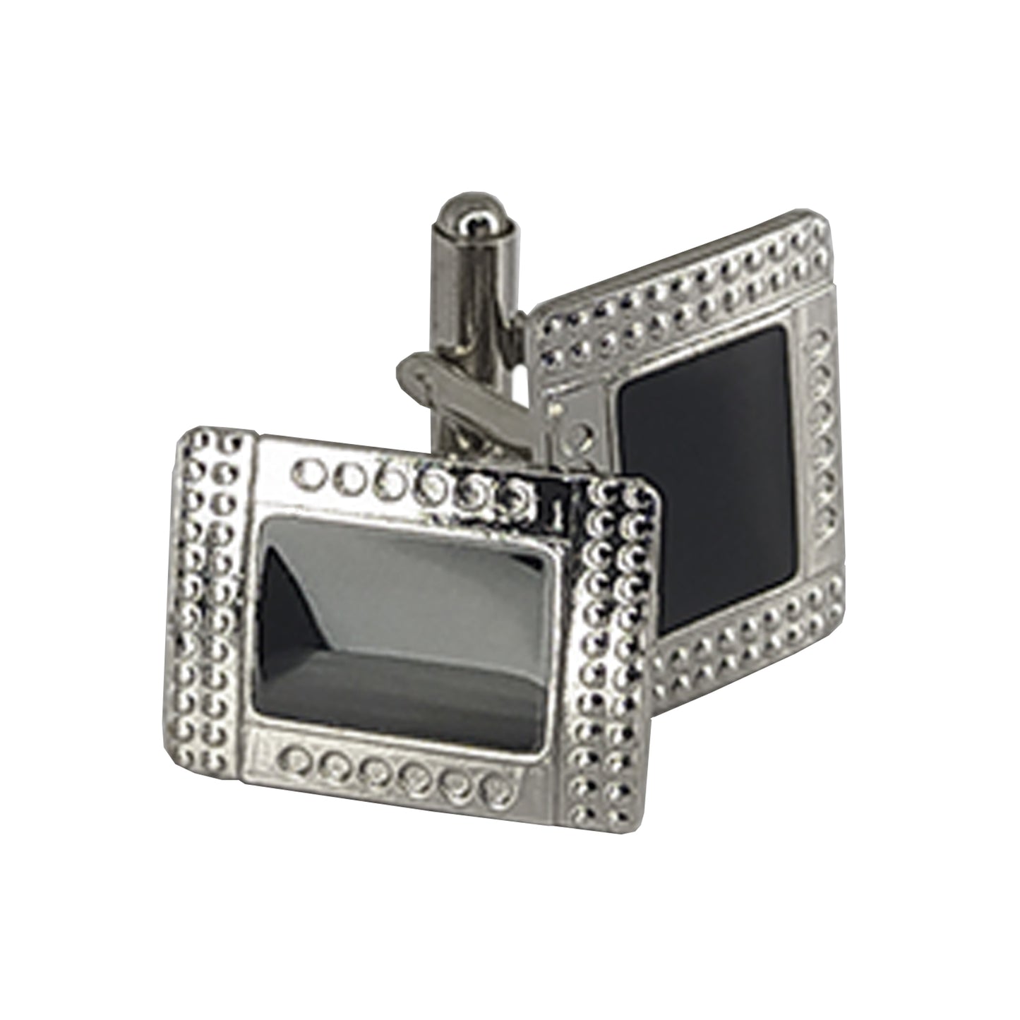 Silver & Black Cufflinks 0600017-2800 SB