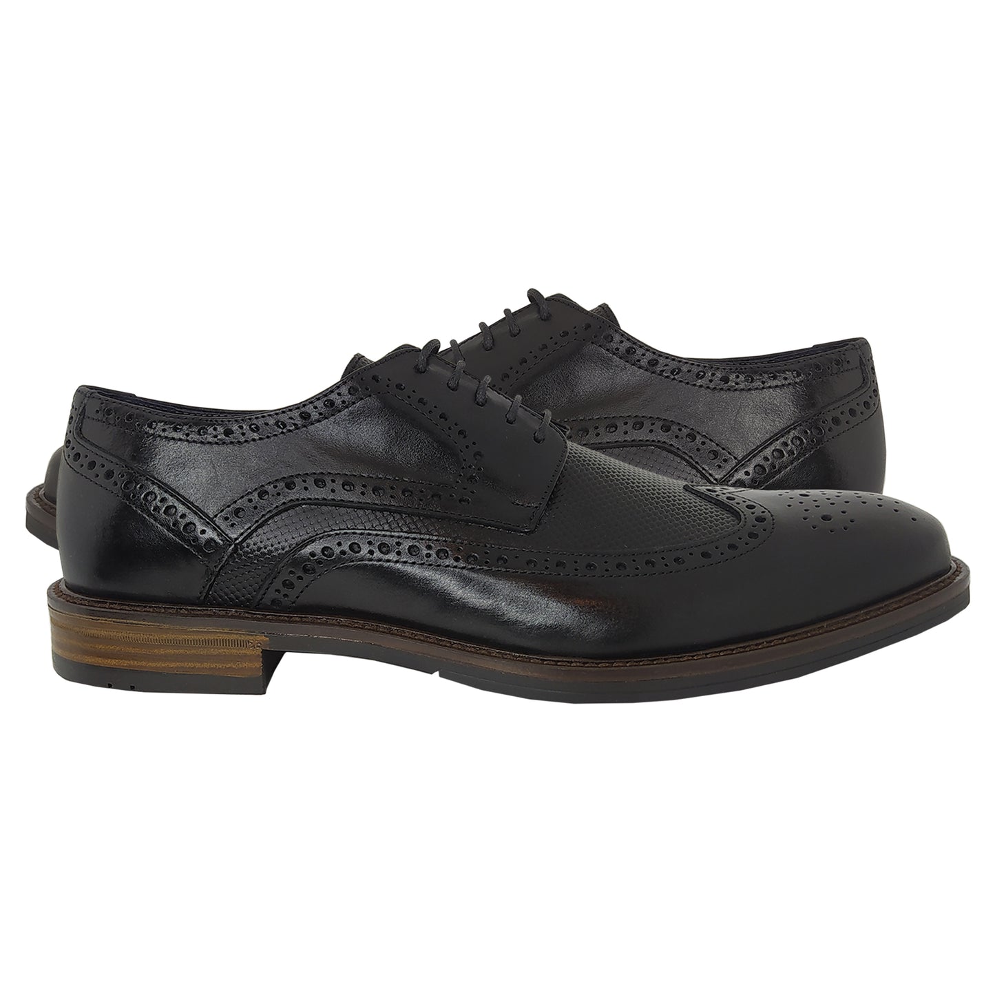 Handmade Leather Lace Up Shoes Black 622 BLACK