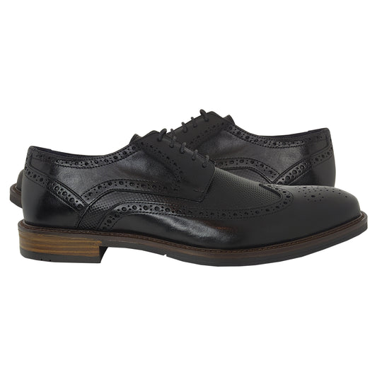 Handmade Leather Lace Up Shoes Black 622 BLACK