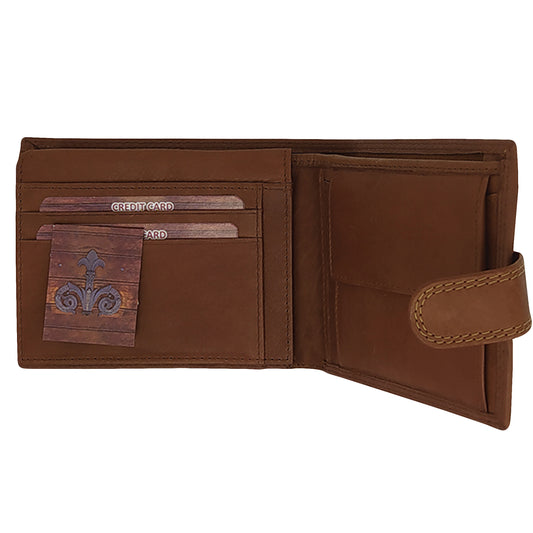 Coffee Leather Wallet VT 819 TANL