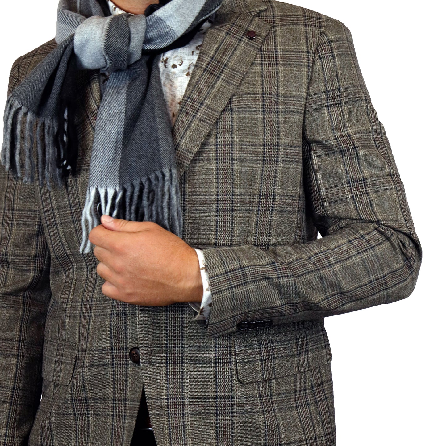 Beige Checkered Jacket 101331