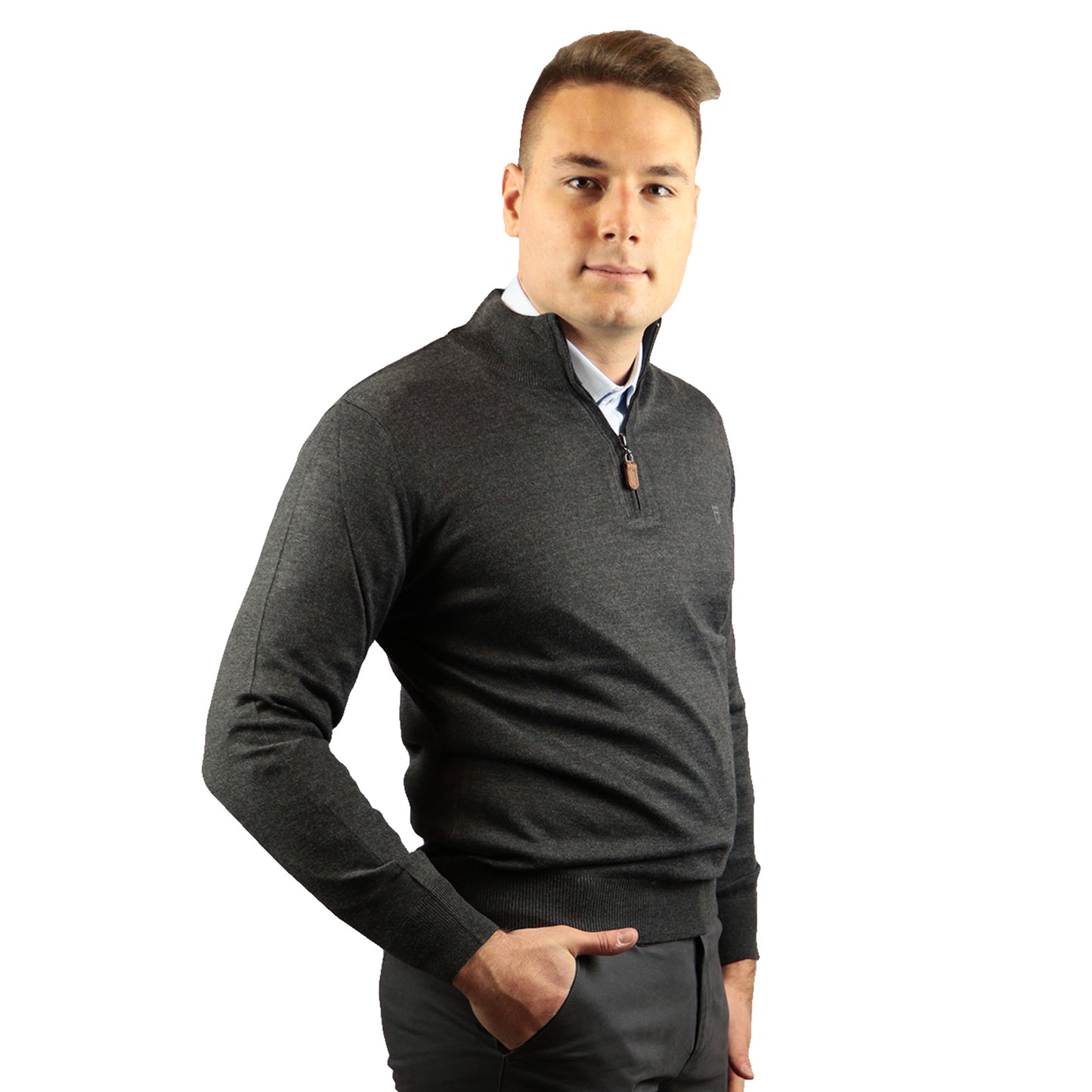 Knitted Wool Blouse Zipper 0201002