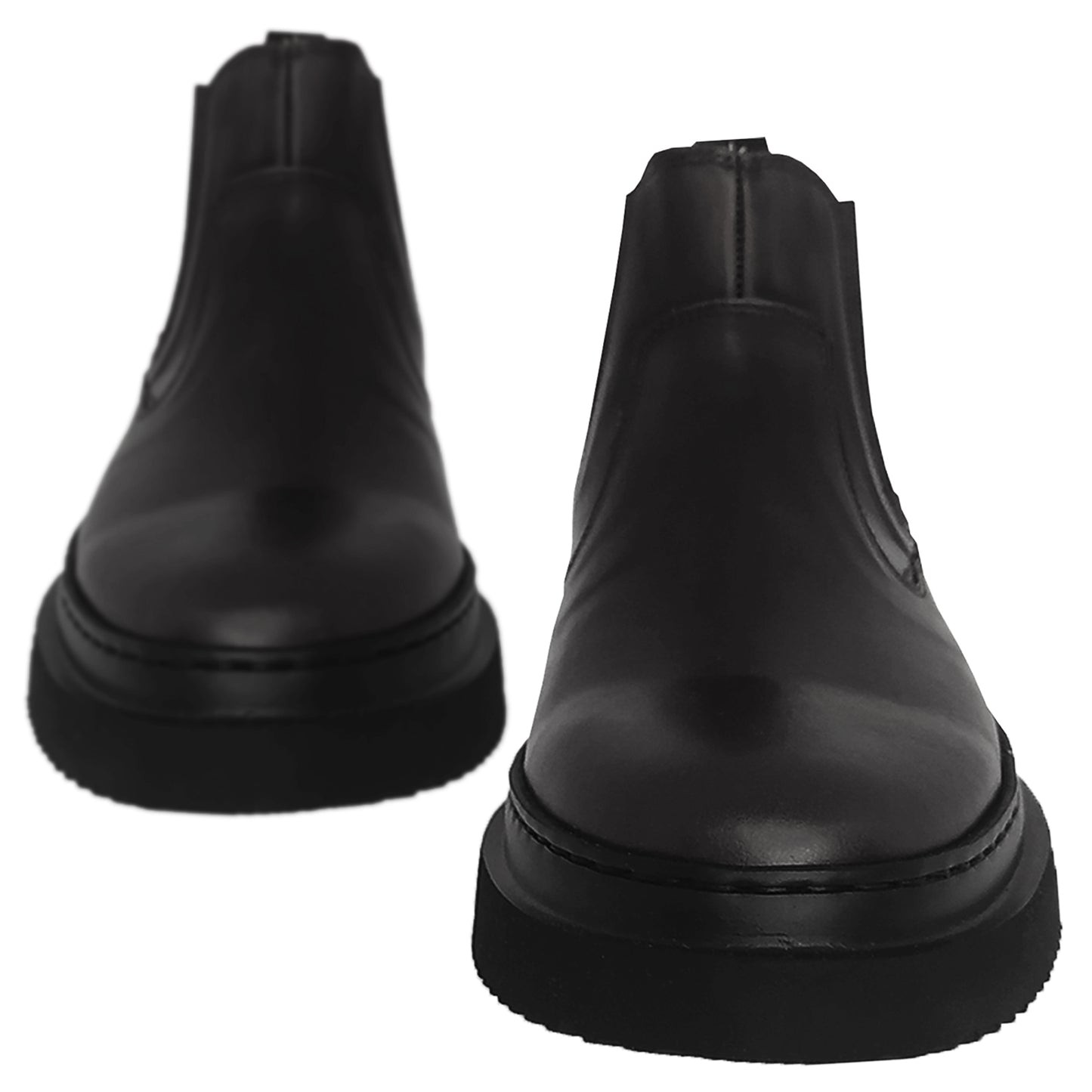 Handmade Chelsea Boots Leather Black 822 BLACK