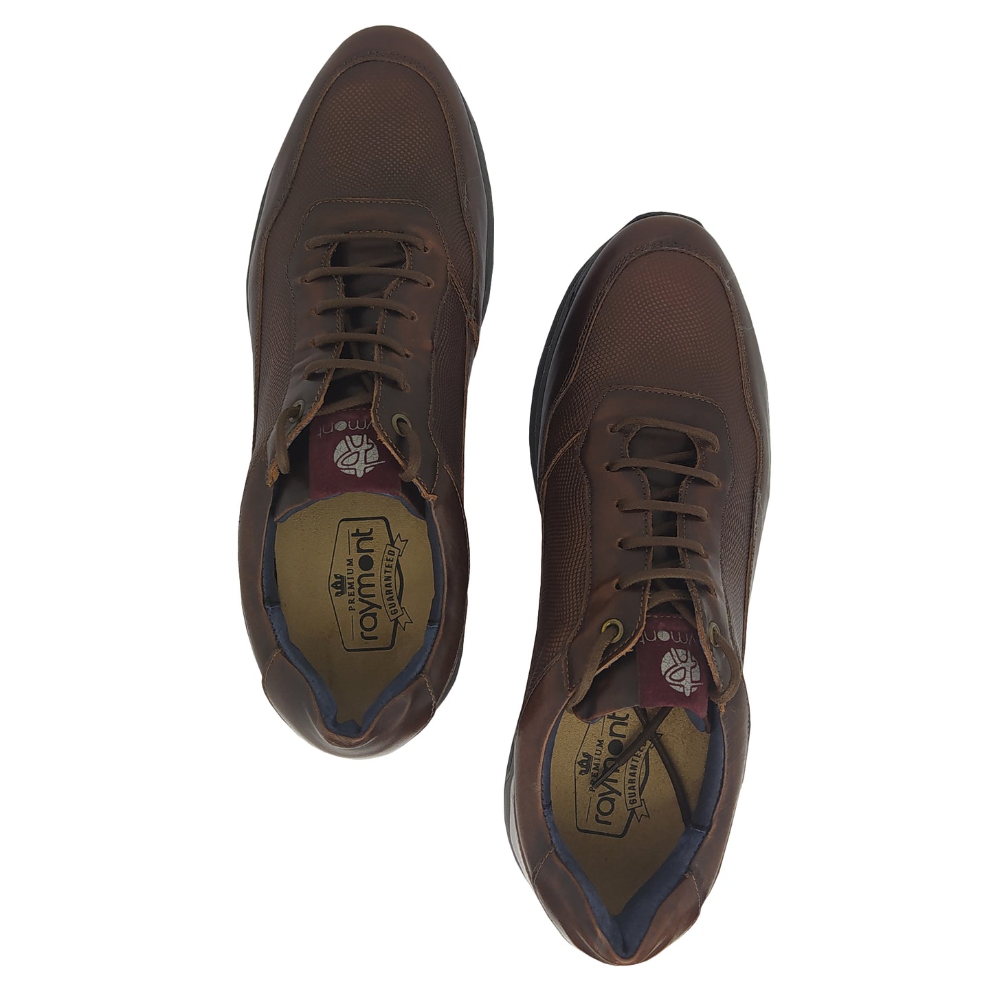 Handmade Sneakers Leather Shoes Brown 614 BROWN