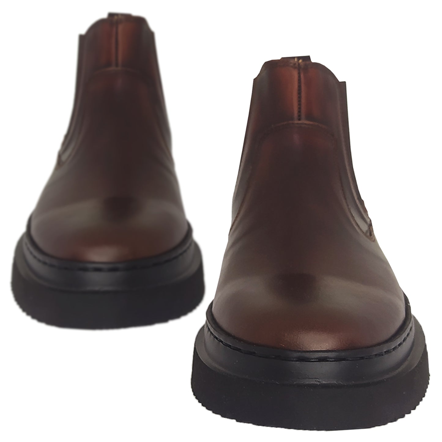 Handmade Chelsea Boots Leather Brown 822 BROWN