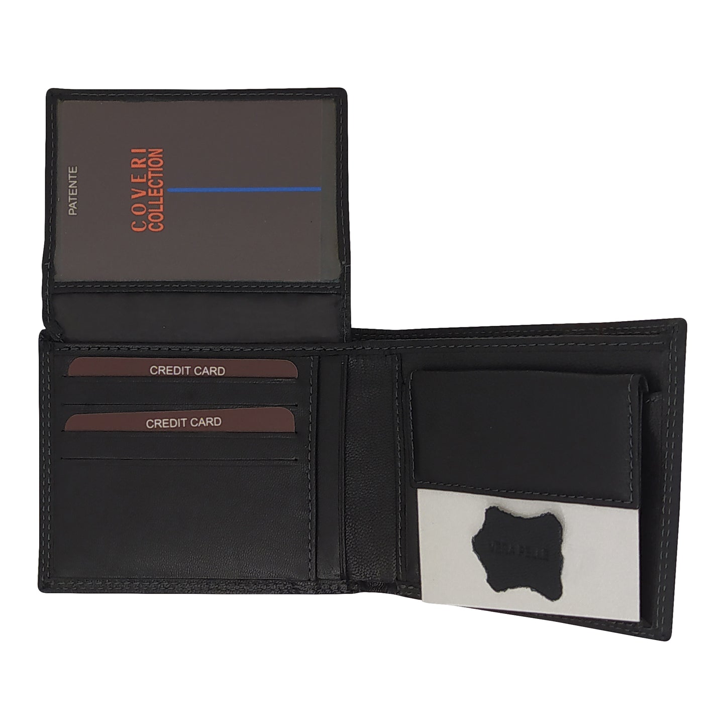 Leather Wallet Black 832-292E