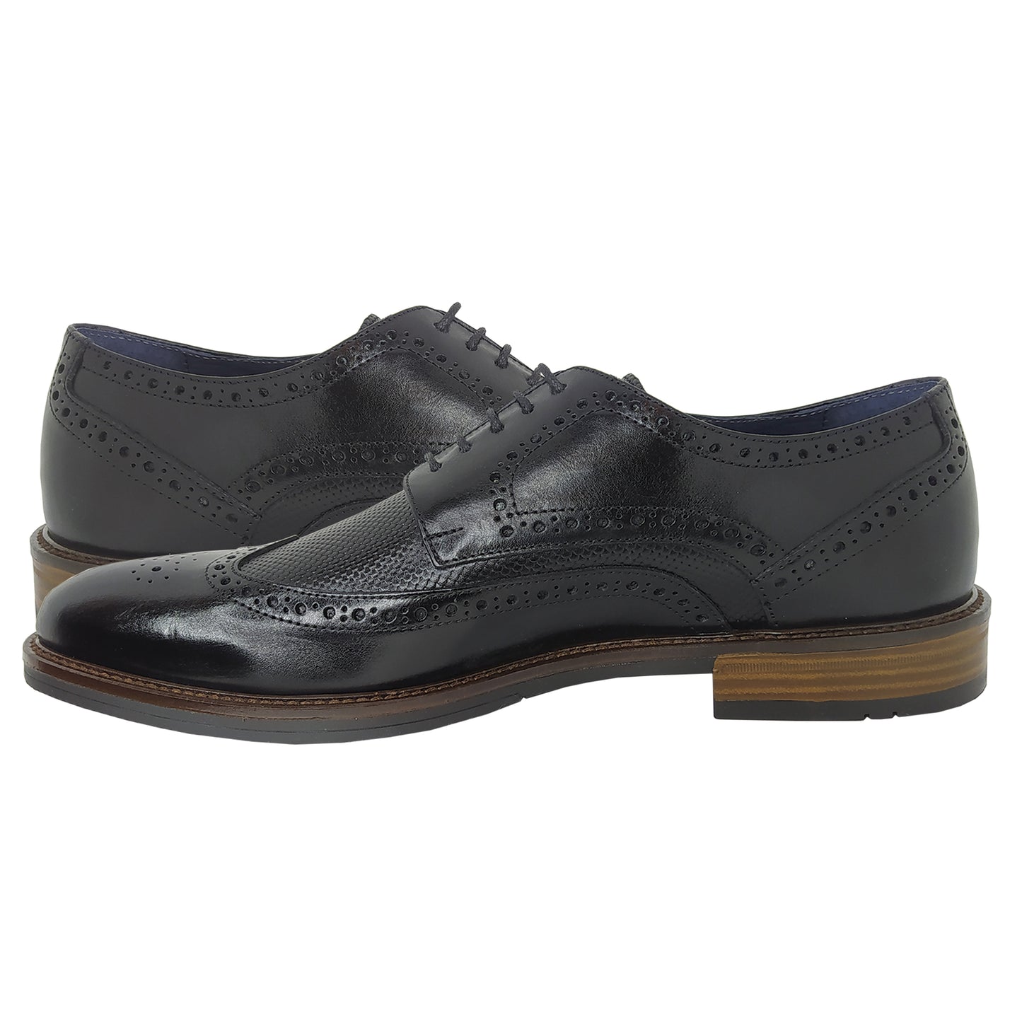 Handmade Leather Lace Up Shoes Black 622 BLACK