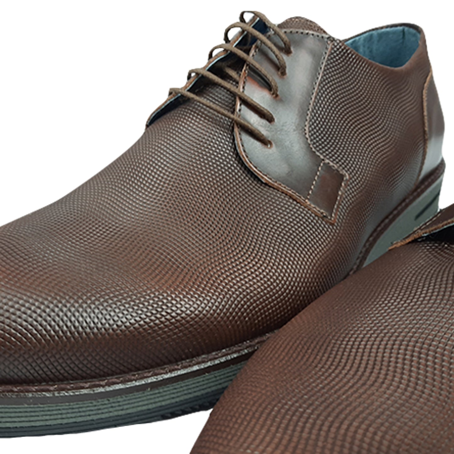 Handmade Lace Ups Shoes Brown Leather 811 BROWN