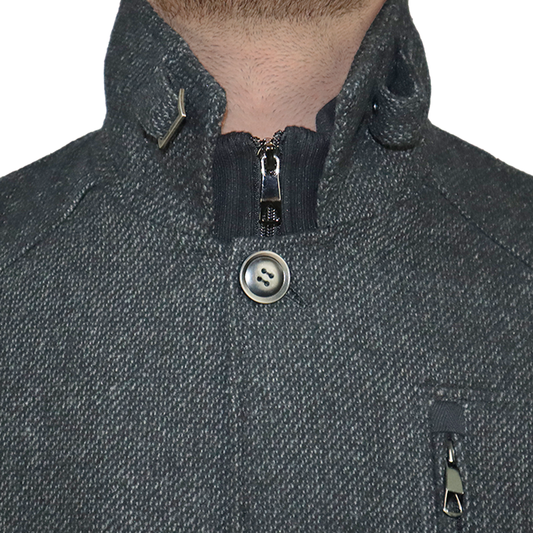 Charcoal half coat 401SC05