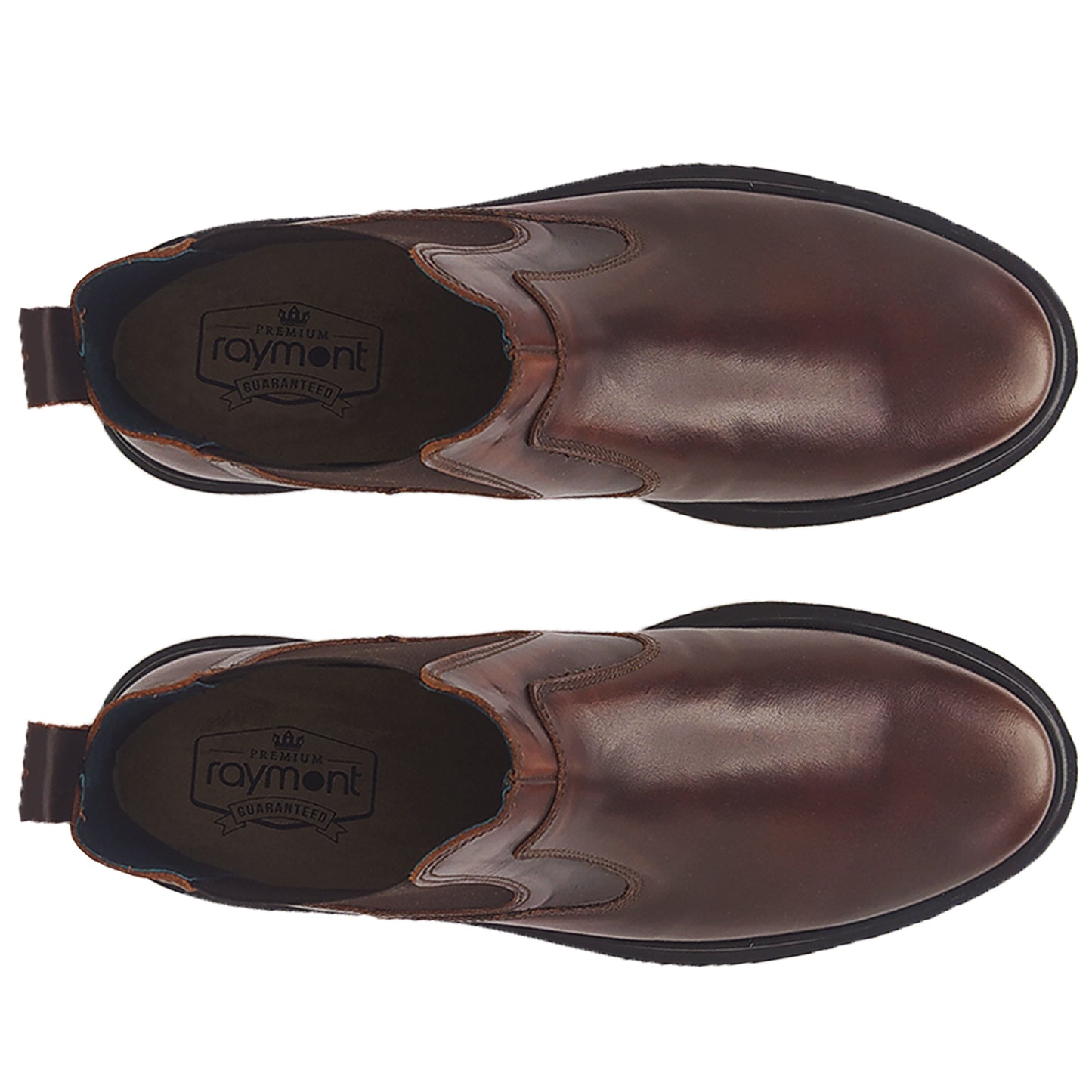 Handmade Chelsea Boots Leather Brown 822 BROWN