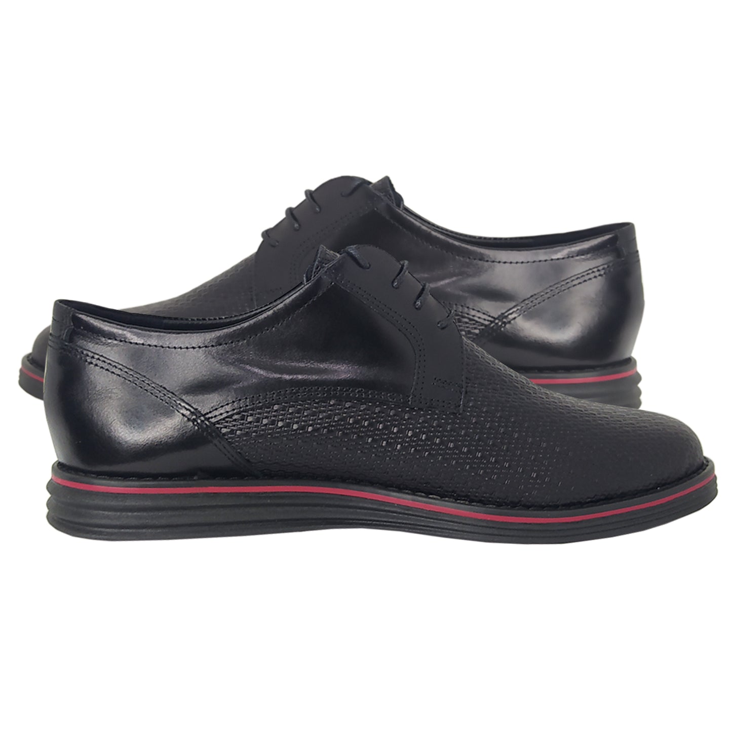 Handmade Lace Ups Leather Shoes Black KB 024 BLACK