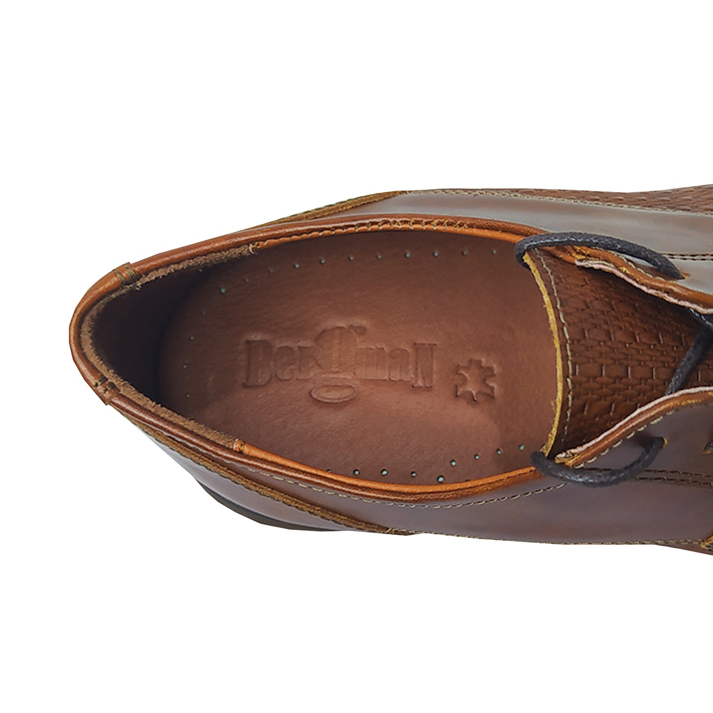 Handmade Lace Ups Shoes Tampa Leather KB 024 TABAC