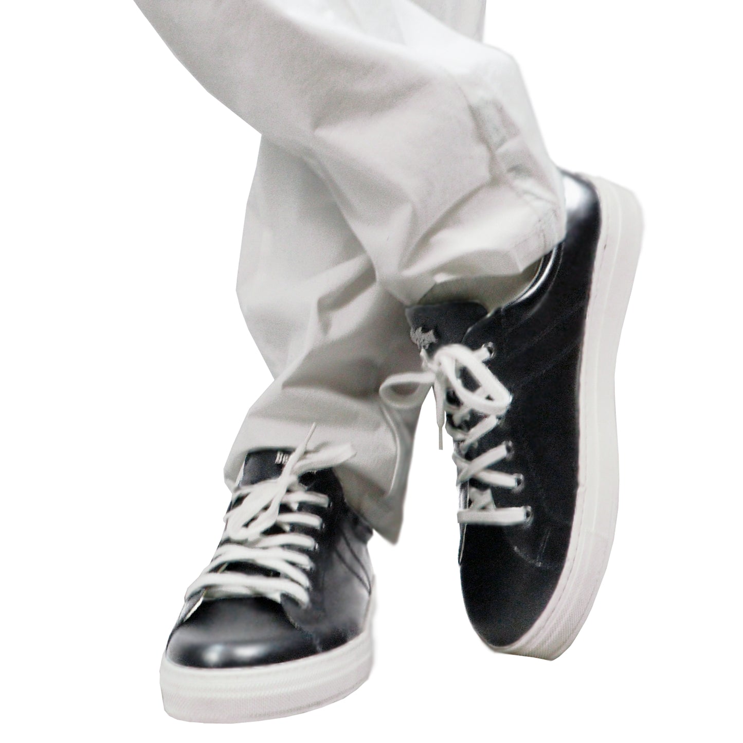 Handmade Sneakers Shoes Black Leather SN03 SNEAKERS BLACK