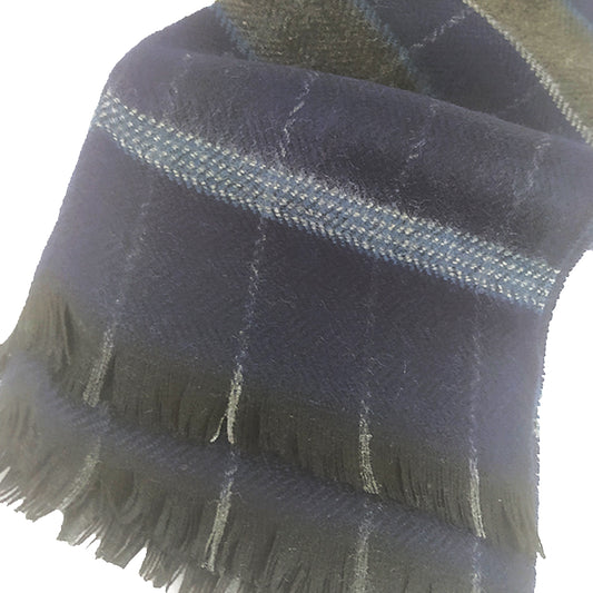 Olive & Blue scarf 050100910